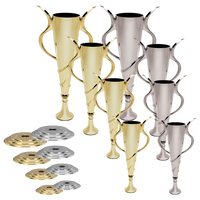 Spiral Series Cups Gold and Silver