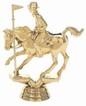 Gold  4 1/2" Pole Bending Male Rider figure