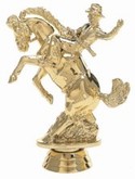 Gold  4 1/2" Bucking Bronc figure