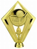 Gold 5 1/2" Golf Scene figure