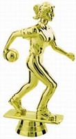 Gold  5" Female Bowler figure