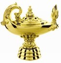 Gold 3 1/4" Lamp Of Knowledge figure