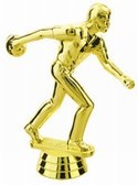Gold  4-3/4" Male Bowler figure