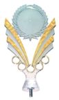 6 1/2" Clear / Gold 2" Insert Holder