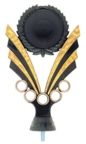 6 1/2" Black / Gold 2" Insert Holder