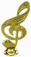 Gold 4.75 Inch Music Note Figure