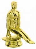 Gold  3-1/2" Male Gymnast figure