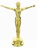 Gold  5-1/4" Female Gymnast figure