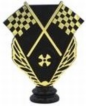 4-3/4" Black/Gold Racing Figure