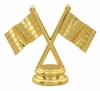 Gold 2.5" RACE CROSS FLG