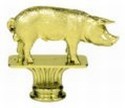 Gold 3" Hog Figure