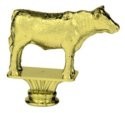 Gold 3-1/2" Angus Steer Figure