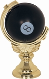 Gold 3 1/2" Spinning Soft - 8 ball figure