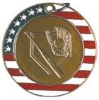 2" Stars & Stripes Medal - Baseball