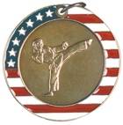 2" Stars & Stripes Medal - Karate