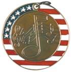 2" Stars & Stripes Medal - Music