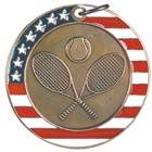 2" Stars & Stripes Medal - Tennis