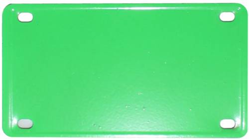 2 1/4" x 4" Lime Green Laser Engravable Stainless Steel Plate