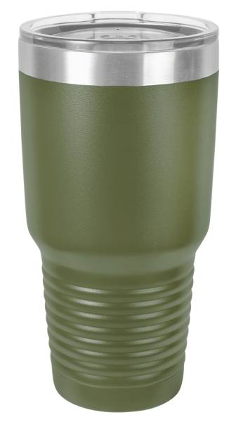 Olive Green 30oz Polar Camel Vacuum Insulated Tumbler with Clear Lid