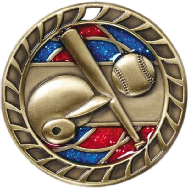 2 1/2" Baseball Glitter Series Award Medal #2