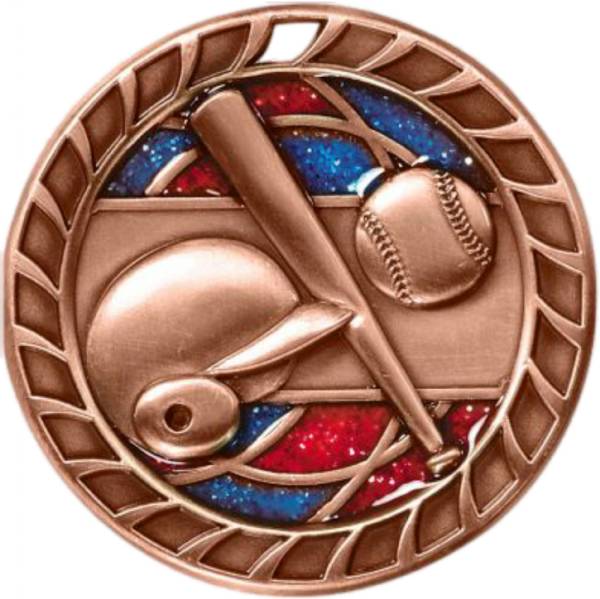 2 1/2" Baseball Glitter Series Award Medal #4