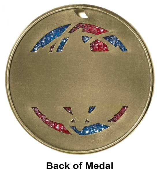 2 1/2" Basketball Glitter Series Award Medal #5
