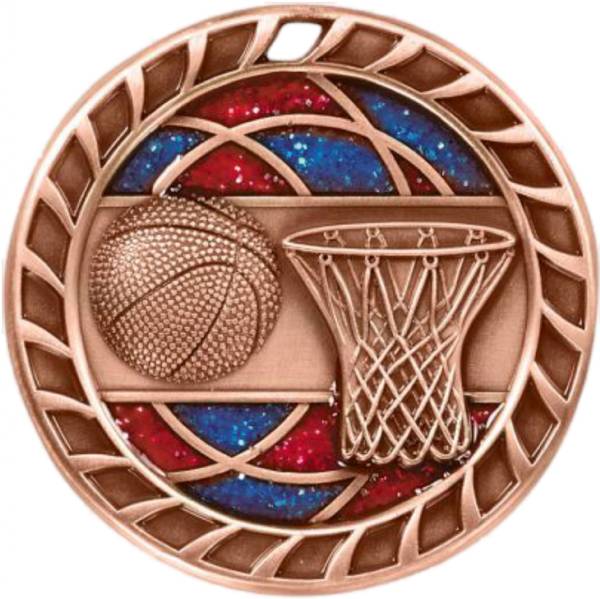 2 1/2" Basketball Glitter Series Award Medal #4