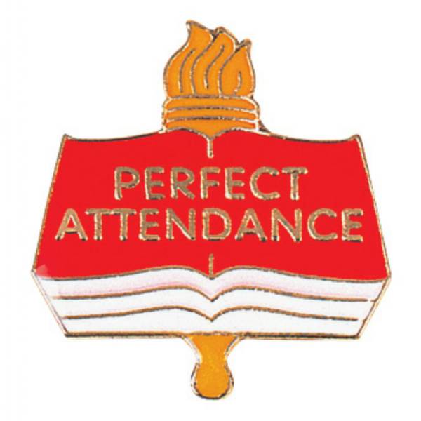 Perfect Attendance Scholastic Lapel Pin