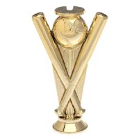 6" Gold Crossed Bats Baseball Riser