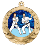 3D Karate Motion Award Medal 2 3/4