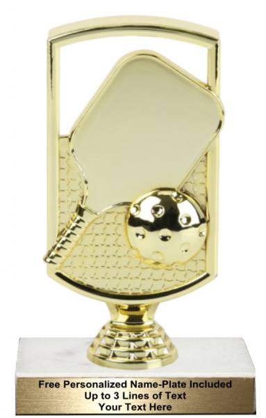 6 3/4" Gold Pickleball Trophy Kit