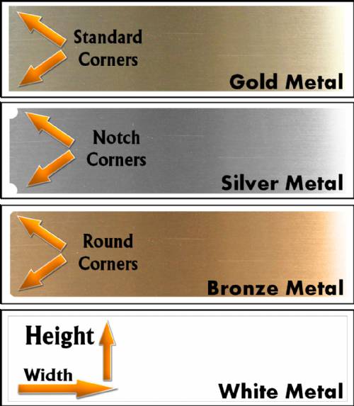 Custom Metal Name Plates Sublimated