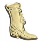 Gold Majorette Boot Lapel Chenille Insignia Pin - Metal
