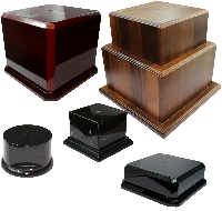 Black Wood Trophy Base - 4 Tier - Trophies and Awards with Expert Engraving  and Imprinting