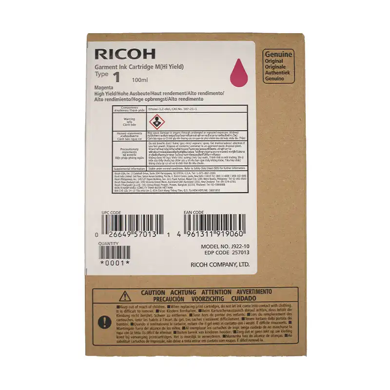 Magenta RICOH Ri 100 Hi-Yield Ink Cartridge