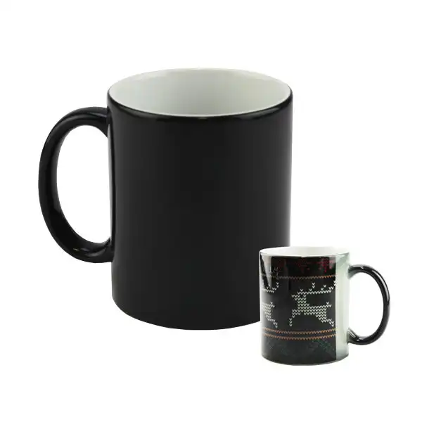 Morph Mug Sublimation Blank Ceramic Color Changing Mug - 11oz - Black