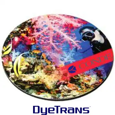 DyeTrans Sublimation Blank Coaster - 4" Round - 2.5mm - Black-Backed