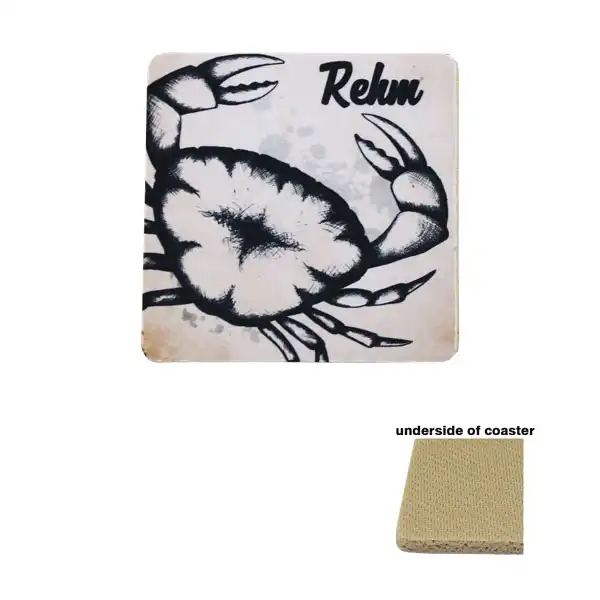 DyeTrans Sublimation Blank Coaster - 3.5" Square - 5.5mm - Tan-Backed