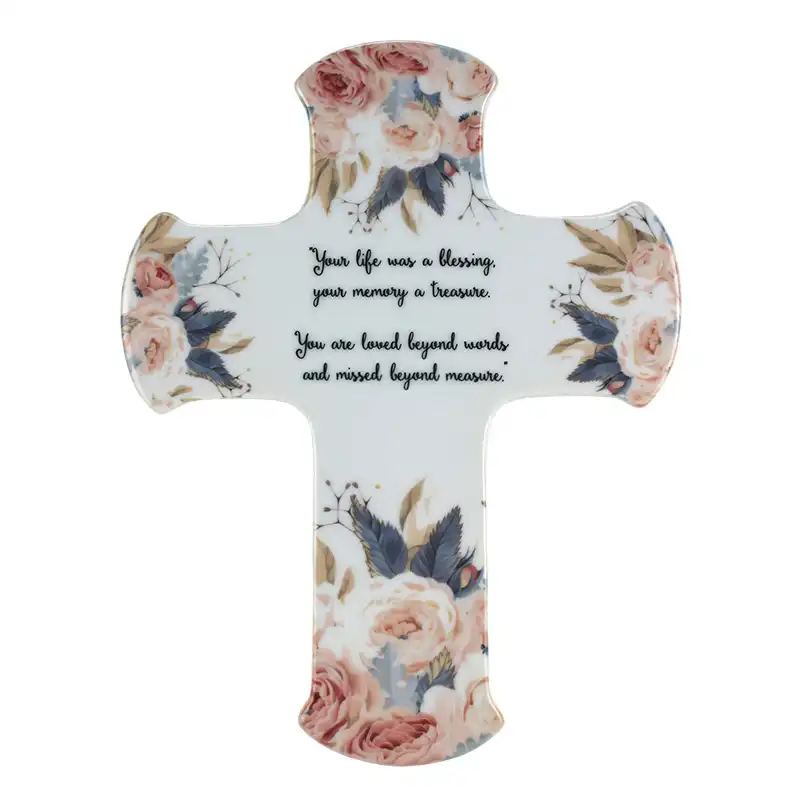 Sublimation Blank Porcelain Wall Cross - Gloss White