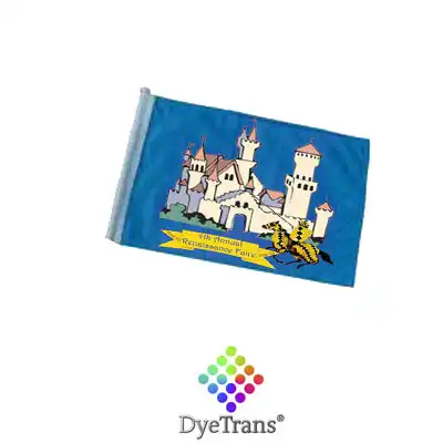 DyeTrans Sublimation Blank Car Flag - 7.5" x 10.5" - Double-Ply - No Pole