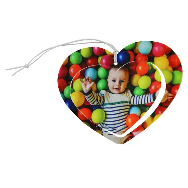 DyeTrans Sublimation Blank 3D Felt Ornament - Heart - 4.75X3.5" (7 PC Sheet)