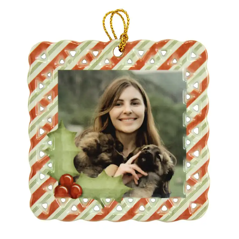 Sublimation Blank Porcelain Ornament - 3" x 3" - Square/ Diamond