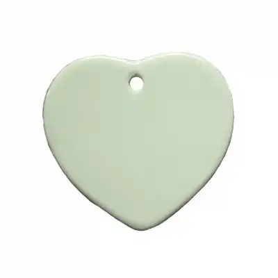 Sublimation Blank Porcelain Ornament - 2.5" x 3" Heart 2-sided