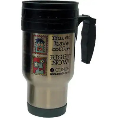 DyeTrans Sublimation Blank Stainless Steel Travel Mug - 12oz - Clear