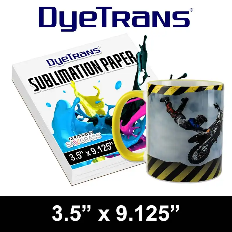 DyeTrans Multi-Purpose Sublimation Transfer Paper - 100 Sheets - 3.5" x 9.125"