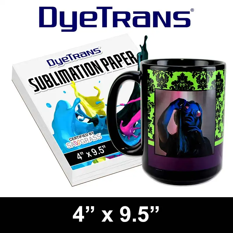 DyeTrans Multi-Purpose Sublimation Transfer Paper - 100 Sheets - 4" x 9.5"