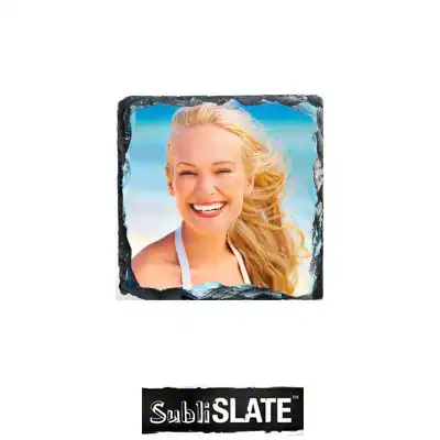 SubliSlate Sublimation Blank Matte Slate Coaster - 3.5" - Square