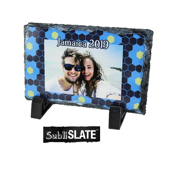 SubliSlate, Blank Sublimation Slate Glossy Plaque - 3.93"x5.9" - Rectangle