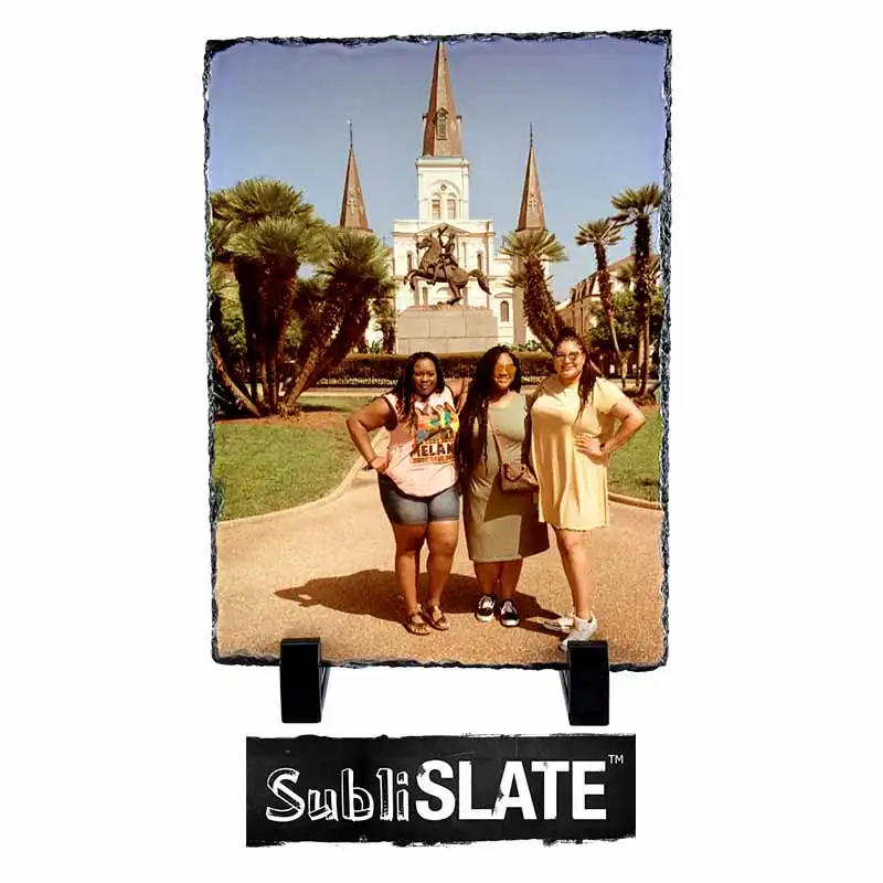 SubliSlate, Blank Sublimation Slate Plaque - 5.9" x 7.87" - Rectangle Gloss