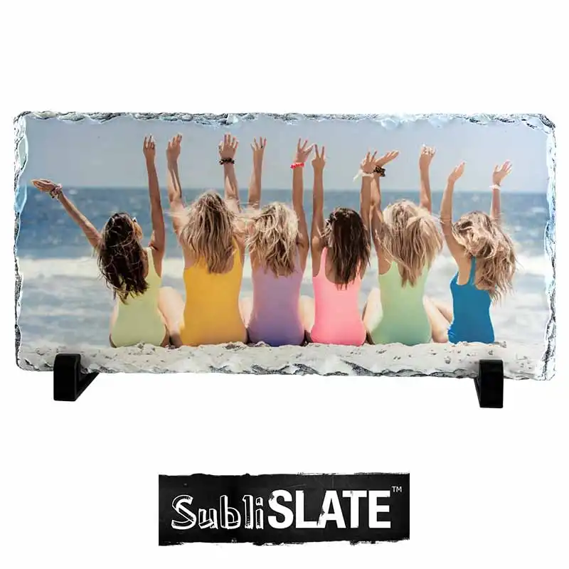 SubliSlate, Blank Sublimation Slate Plaque - 6.3" x 11.81" - Gloss Rectangle